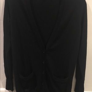 J CREW LONG BLACK CARDIGAN XS. Great w/ leggings